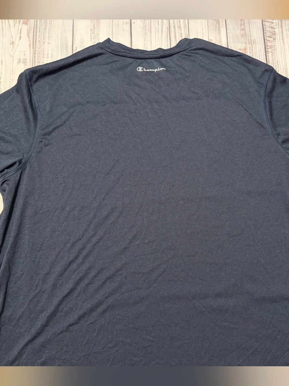 Champion Navy Short Sleeve Crew Tee with Small Logo - Picture 6 of 6
